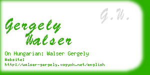 gergely walser business card